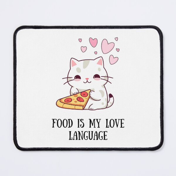 Item preview, Food Is My Love Language Pizza Kitten Design designed and sold by CarefulCreation.