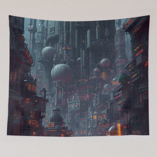 Item preview, Neon Citadel Descent designed and sold by AbstractAnom.