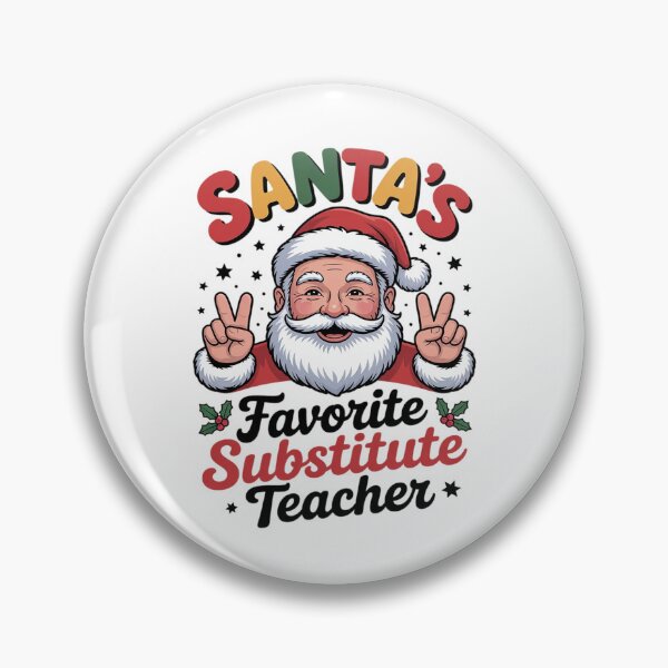 Item preview, Groovy Santas Favorite Substitute Teacher Christmas designed and sold by MarkLeedsArt.