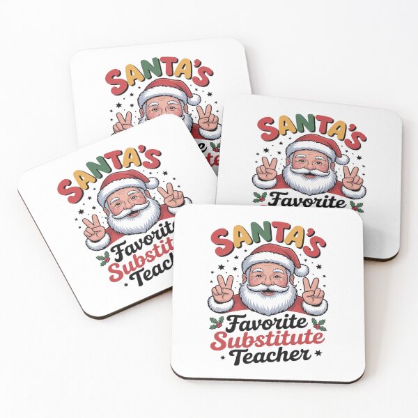 Item preview, Groovy Santas Favorite Substitute Teacher Christmas designed and sold by MarkLeedsArt.