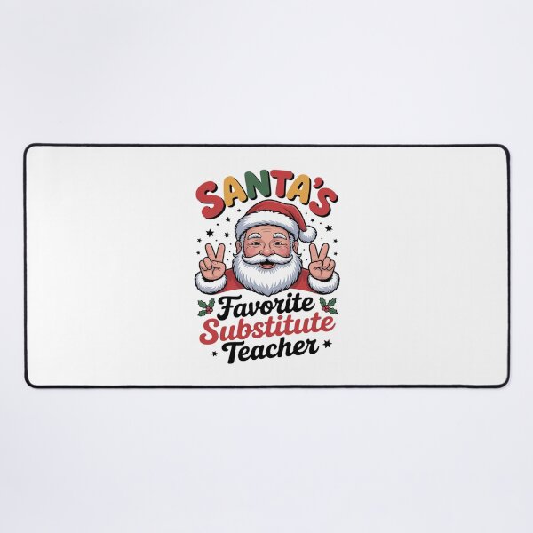 Item preview, Groovy Santas Favorite Substitute Teacher Christmas designed and sold by MarkLeedsArt.