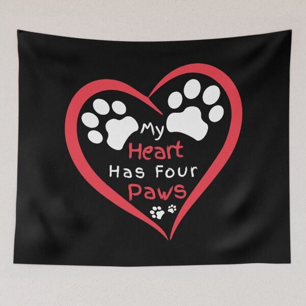 Item preview, My Heart Has Four Paws - Design for Dog and Cat Lovers designed and sold by NaturEdeN.