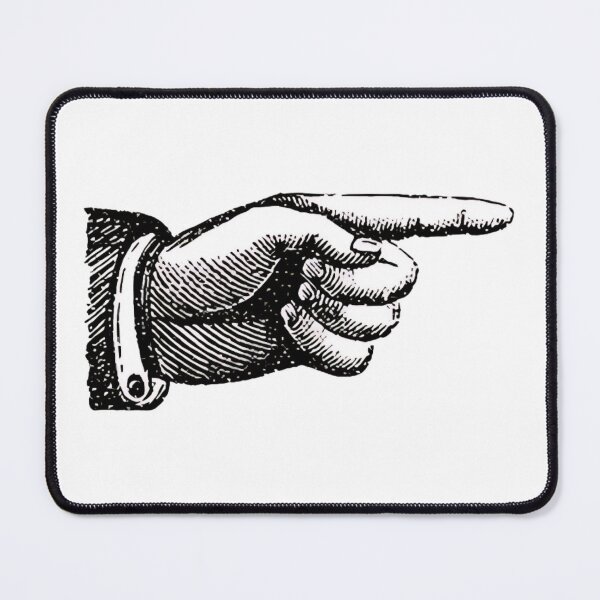 Item preview, Hand Point Right vintage woodcut art designed and sold by S-M-P-A.