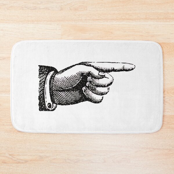 Item preview, Hand Point Right vintage woodcut art designed and sold by S-M-P-A.