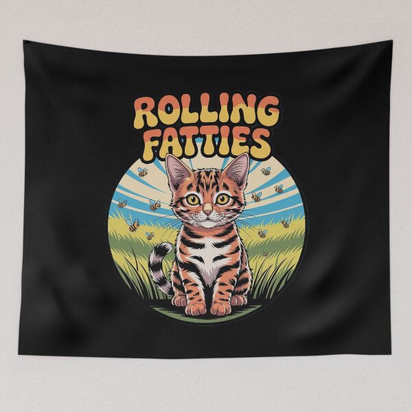 Item preview, Rolling Fatties Cat Meme designed and sold by joyouartArt.