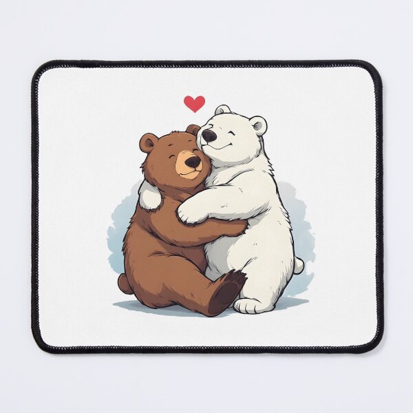Item preview, Bear Hug Love – Cute Brown & Polar Bear Valentine Illustration designed and sold by Karolina’s Cozy Creations.