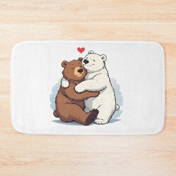 Item preview, Bear Hug Love – Cute Brown & Polar Bear Valentine Illustration designed and sold by Karolina’s Cozy Creations.