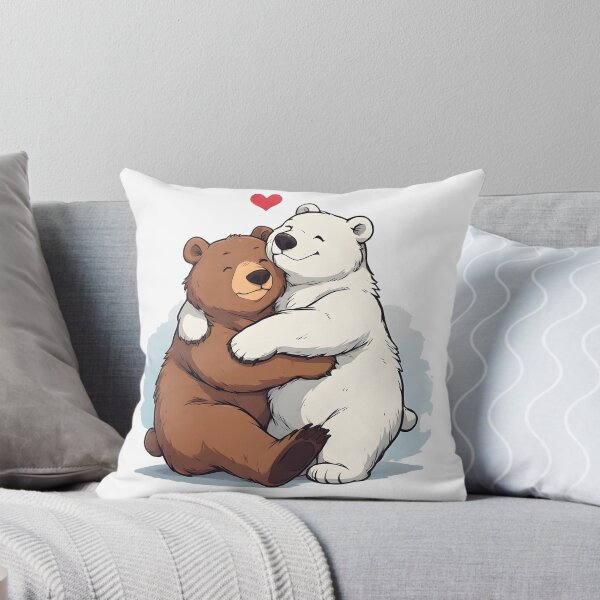 Aperçu de l'œuvre Câlin d'ours – Illustration mignonne d'un ours brun et polaire pour la Saint-Valentin créée et vendue par Karolina’s Cozy Creations.