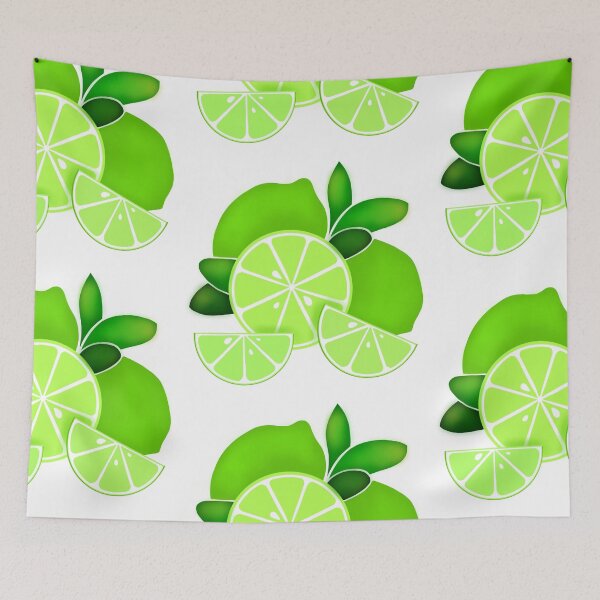 Item preview, Cute retro Limes, lime slices,  green fruit designed and sold by hollycooper.