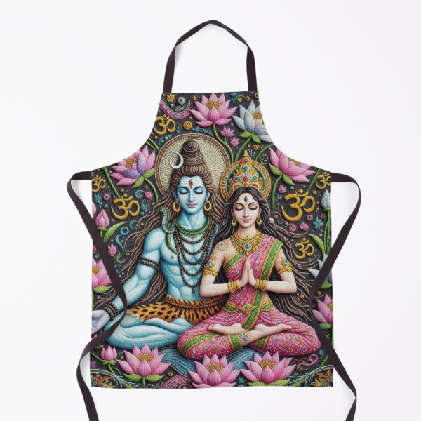 Item preview, Shiva Parvati Meditation with Lotus and Om designed and sold by ApproachingZion.