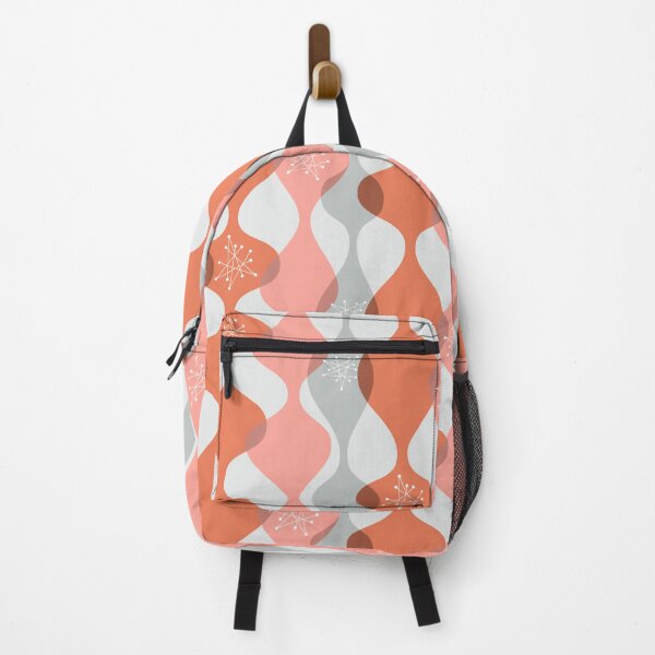 Item preview, Retro Mid Century Modern 1950s Pink, Gray, Coral Atomic Starburt designed and sold by RetroMaggie.