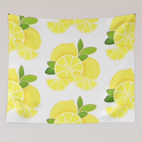 Item preview, Cute retro Lemons, lemon slices yellow fruit designed and sold by hollycooper.