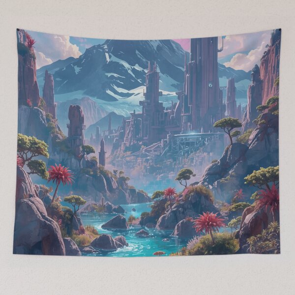 Item preview, Aurora Spire Valley designed and sold by AbstractAnom.