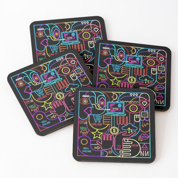 Item preview, Sell Website Digital Growth Abstract Neon Web Ecosystem designed and sold by zzz888.
