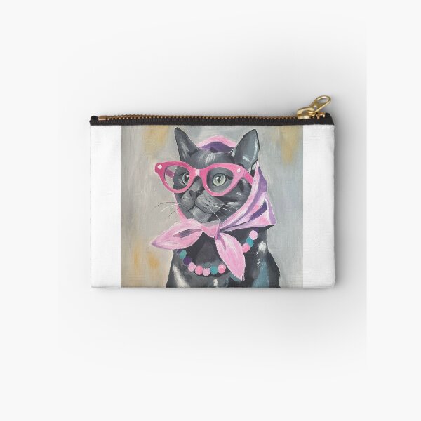 Item preview, Fashionable cat painting with glasses designed and sold by Studiochicart.