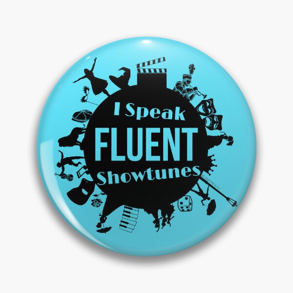 Item preview, Speak Fluent Showtunes Broadway Edition - Black/Azure designed and sold by Flit & Co..