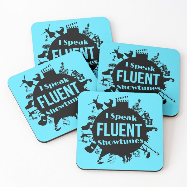 Item preview, Speak Fluent Showtunes Broadway Edition - Black/Azure designed and sold by Flit & Co..