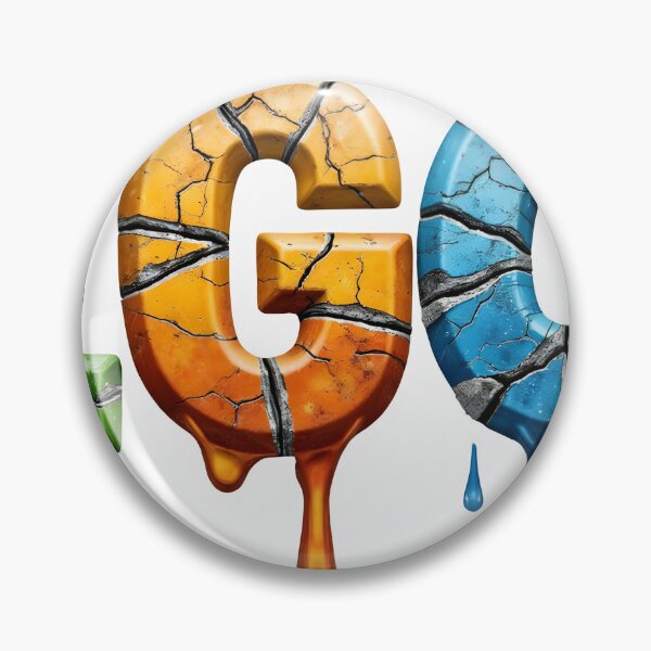 Item preview, Colorful melting ego text effect with cracked letters and dripping paint designed and sold by Creative88Art.