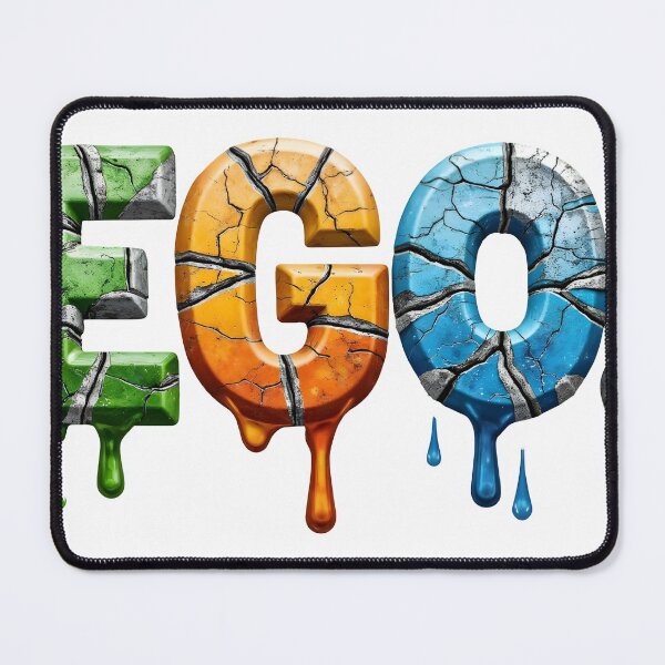 Item preview, Colorful melting ego text effect with cracked letters and dripping paint designed and sold by Creative88Art.