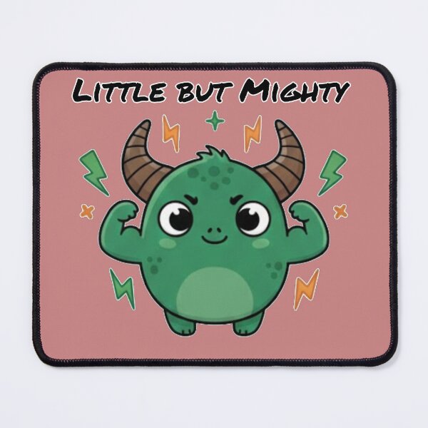 Item preview, Little but Mighty - Strong Cute Green Monster designed and sold by Rafcioo.
