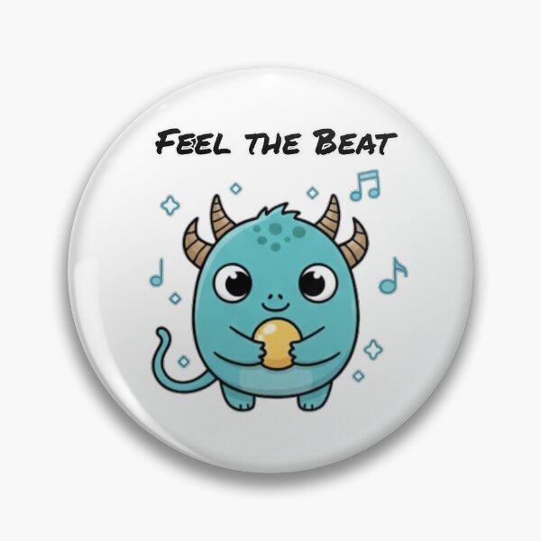 Item preview, Feel the Beat - Cute Music Monster with Headphones Vibe designed and sold by Rafcioo.