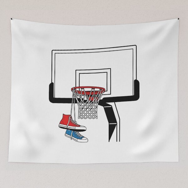 Item preview, Basketball Shoes Hanging on Hoop designed and sold by DigiHouse.