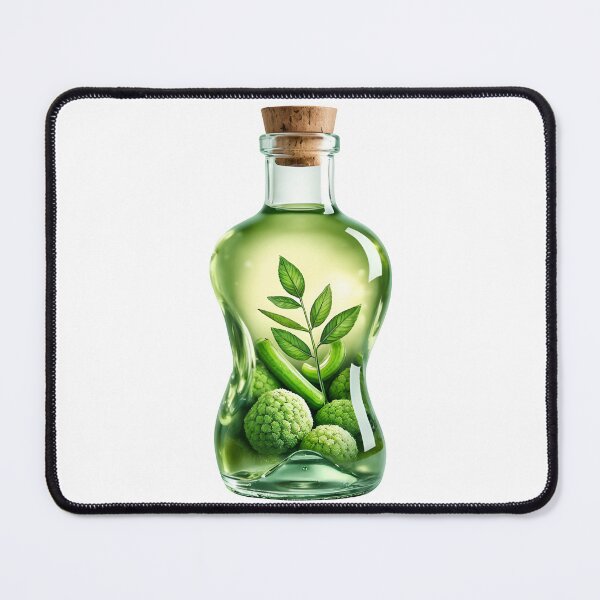 Item preview, Natural herbal extract in elegant glass bottle with cork stopper designed and sold by Creative88Art.