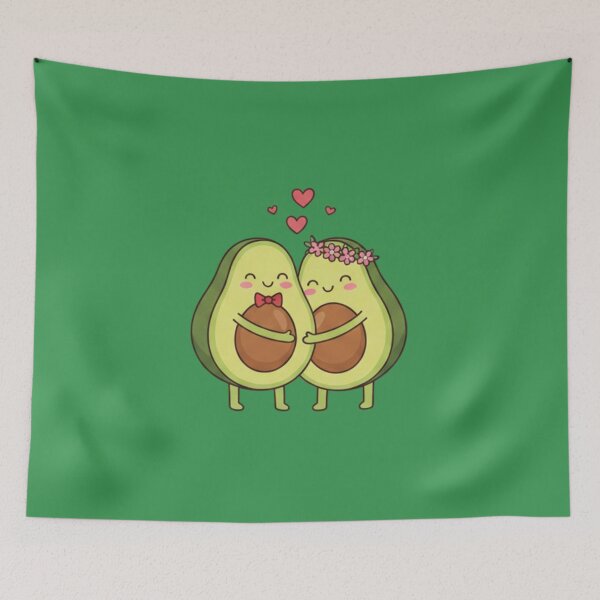 Item preview, You’re My Better Half – Cute Avocado Valentine Illustration designed and sold by InkWeaveShop.