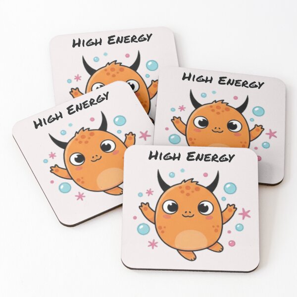 Item preview, High Energy - Cute Orange Happy Monster designed and sold by Rafcioo.