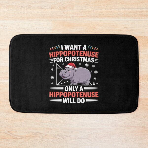 Item preview, I Want A Hippopotenuse For Christmath Math Teacher Christmas designed and sold by MarkLeedsArt.