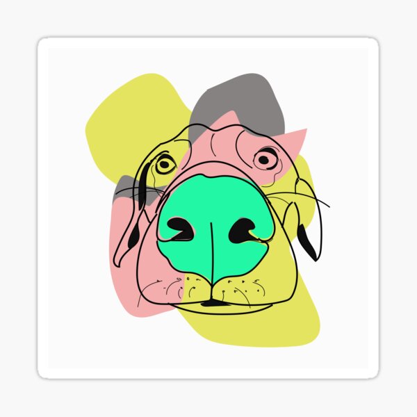 Retro Dog Sticker
