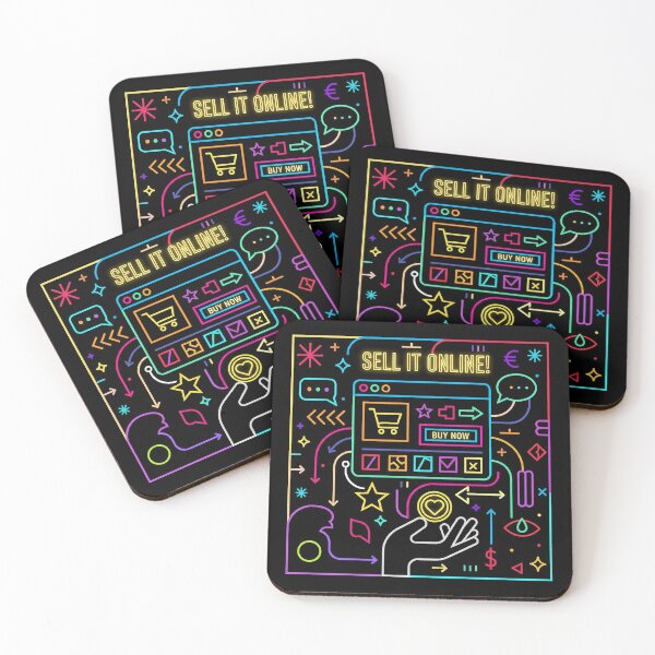 Item preview, Sell It Online Neon Digital Marketplace Web Design designed and sold by zzz888.
