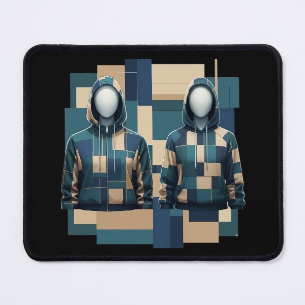 Item preview, Abstract Geometric Patchwork Hooded Figures Art Print designed and sold by FUIRY .