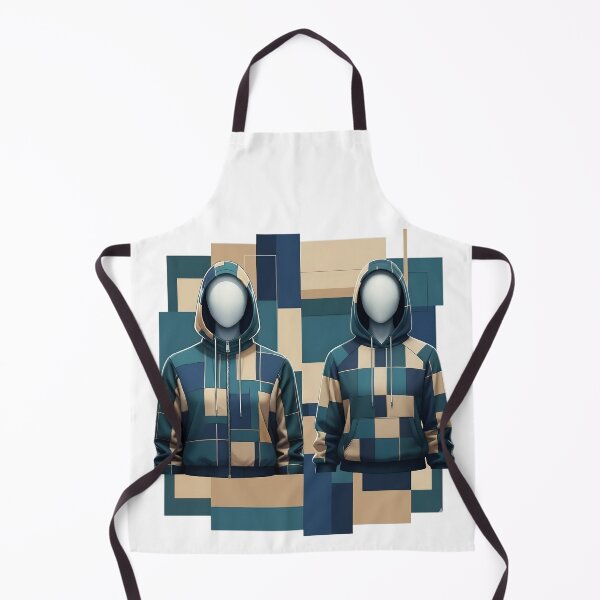 Item preview, Abstract Geometric Patchwork Hooded Figures Art Print designed and sold by FUIRY .
