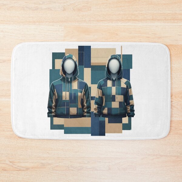 Item preview, Abstract Geometric Patchwork Hooded Figures Art Print designed and sold by FUIRY .