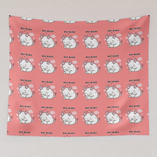 Item preview, Nap Queen - Cute Sleeping White Monster designed and sold by Rafcioo.