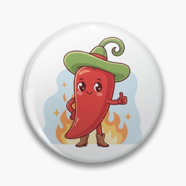Item preview, Chilli Cute Kawaii Cartoon Food Red Spicy Fire Hot  designed and sold by SamiraArts.
