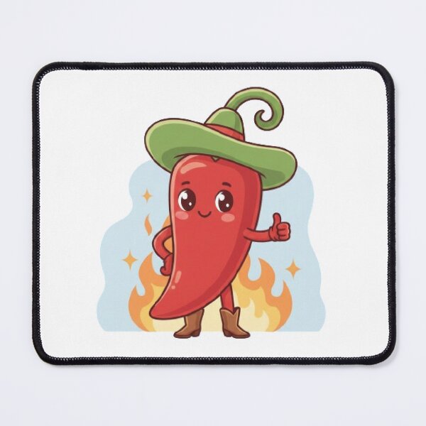 Item preview, Chilli Cute Kawaii Cartoon Food Red Spicy Fire Hot designed and sold by SamiraArts.