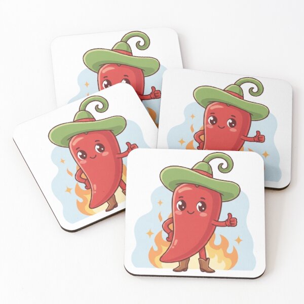 Item preview, Chilli Cute Kawaii Cartoon Food Red Spicy Fire Hot  designed and sold by SamiraArts.