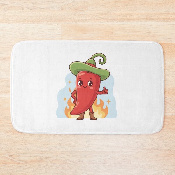 Item preview, Chilli Cute Kawaii Cartoon Food Red Spicy Fire Hot  designed and sold by SamiraArts.