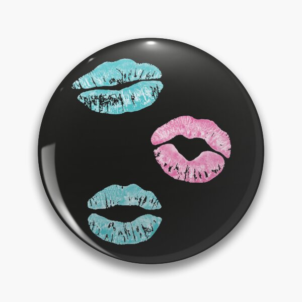 Item preview, Lips Kisses Smooches Pattern 1 - Electropop Black designed and sold by Daniel Bevis Design.