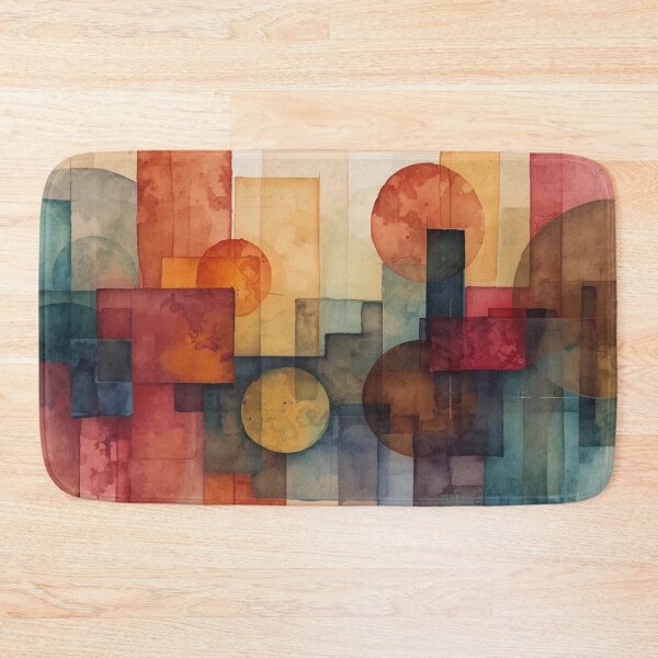 Item preview, Modern Watercolor City Geometry designed and sold by Harmonic_Layers.
