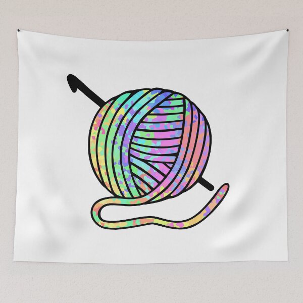 Item preview, Rainbow Yarn And Crochet Hook designed and sold by Sartoris Art.