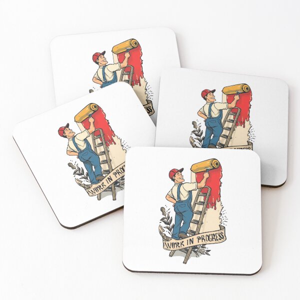 Item preview, Painter On Ladder "Work In Progress" designed and sold by sz0g0.