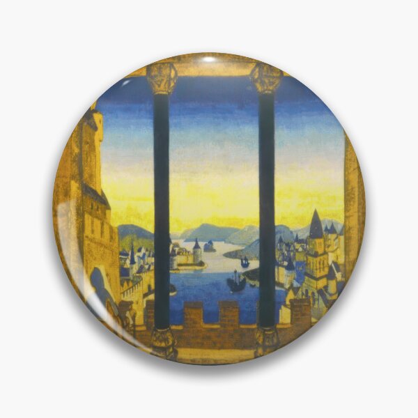 Item preview, nicholas roerich - Yard in front of castle designed and sold by st1art.