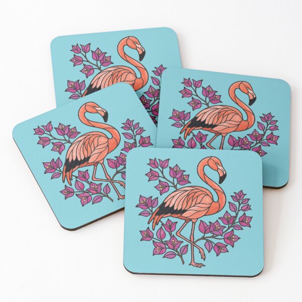 Item preview, Greater Flamingo Botanical Illustration Art designed and sold by BirdsnStuff.