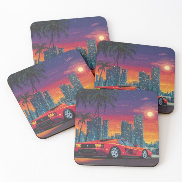 Item preview, Outrun Pixel Art – Retro Synthwave Racing Vibes designed and sold by Pixel8Prints.