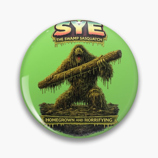 Aperçu de l'œuvre Sye le Sasquatch des marais – Bête d'horreur locale créée et vendue par MACodDesigns.