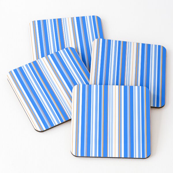 Item preview, Striped blues and gold designed and sold by ZinaDesignsShop.