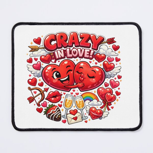 Item preview, Crazy In Love – Funny Valentine Heart Design designed and sold by MeixGraphics.